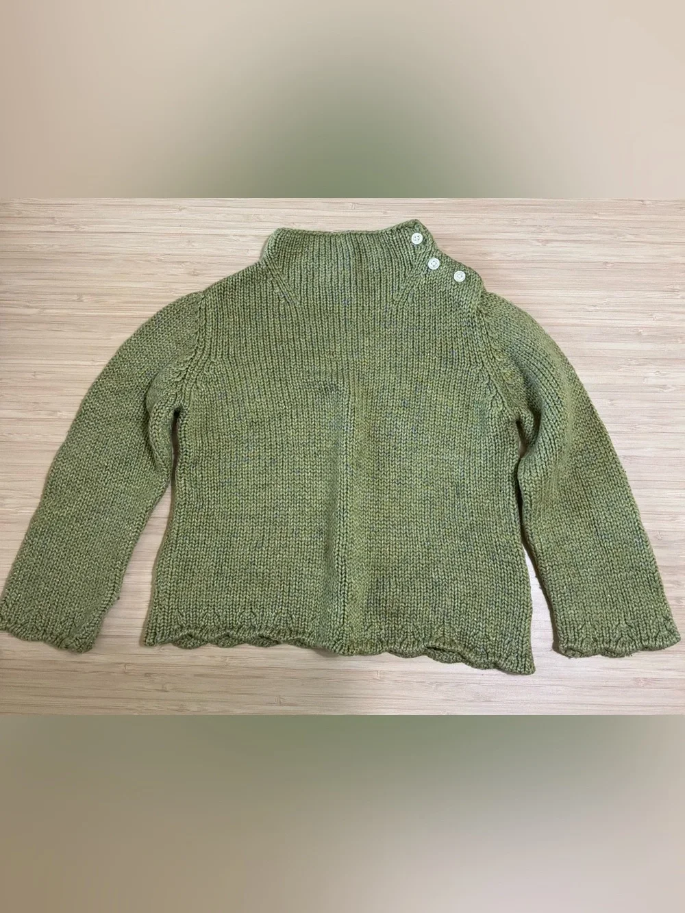 GAP Knit Sweater Olive Green Shimmer 3T